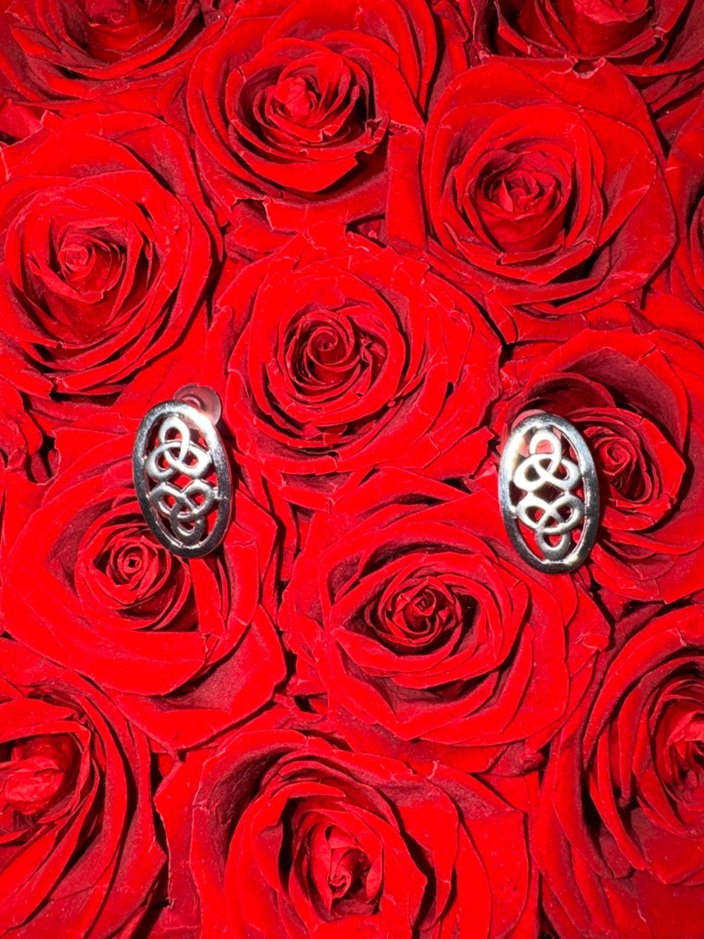 Sterling Silver 925 Celtic Knot Earrings | Vintage Style Oval Studs Makers Mark